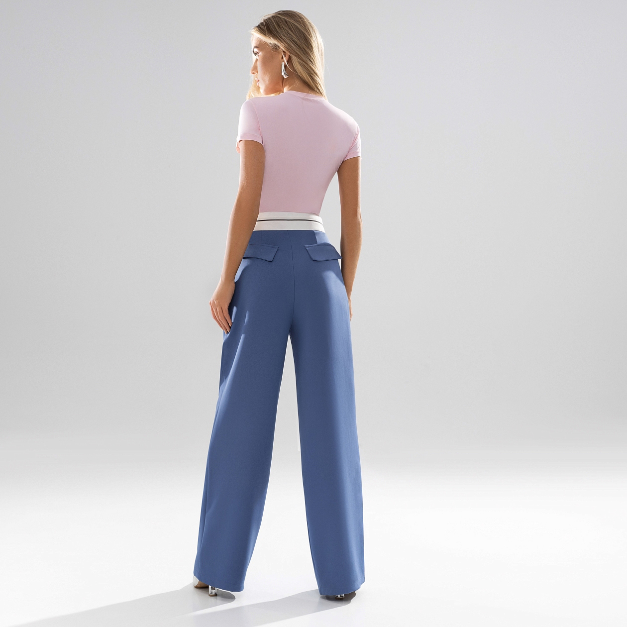 Брюки Стильная действительность (denim happy). Состав: 60% п/э, 37% вискоза, 3% спандекс