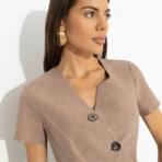 Костюм с юбкой Утончённый вкус (2 в 1, бельгийский шоколад). Состав: 98% п/э, 2% спандекс