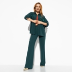 Брючный костюм Девиз бизнес–леди (green, 2 в 1). Состав: 95% полиэстер, 5% спандекс