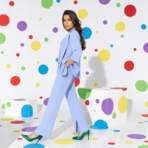 Брюки Деловые аккорды (небесный шик). Состав: 60% полиэстер, 37% вискоза, 3% спандекс