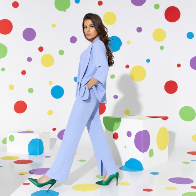 Брюки Деловые аккорды (небесный шик) 