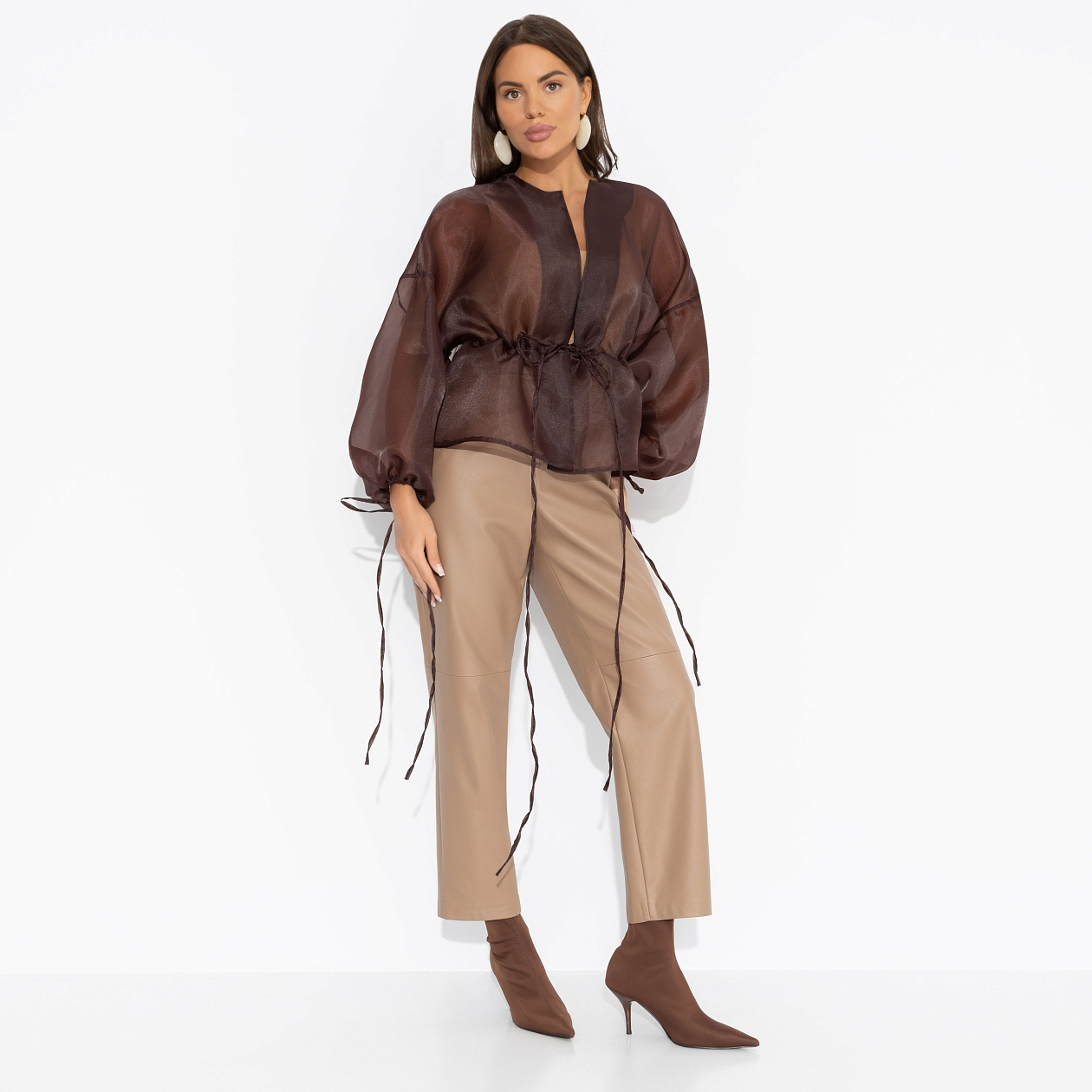 Жакет Вершина восхищения (коричневый). Состав: 100% полиэстер