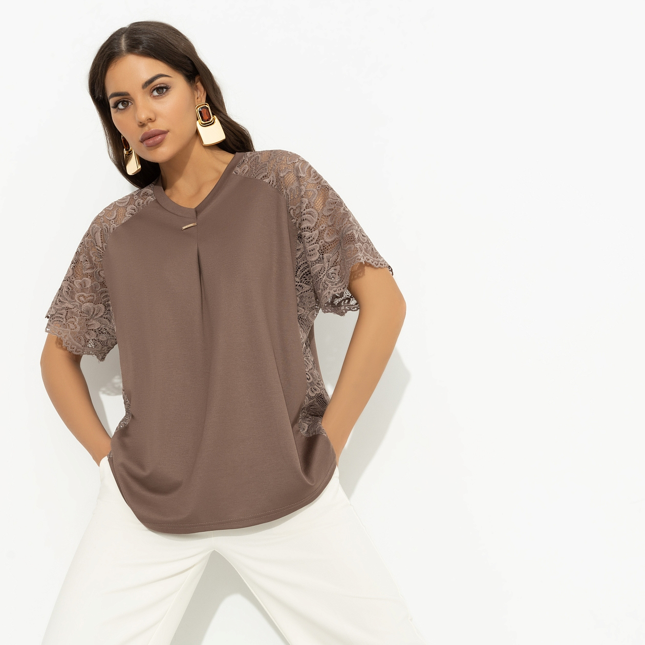 Футболка Гармония без усилий. Состав: 65% полиэстер, 30% вискоза, 5% спандекс