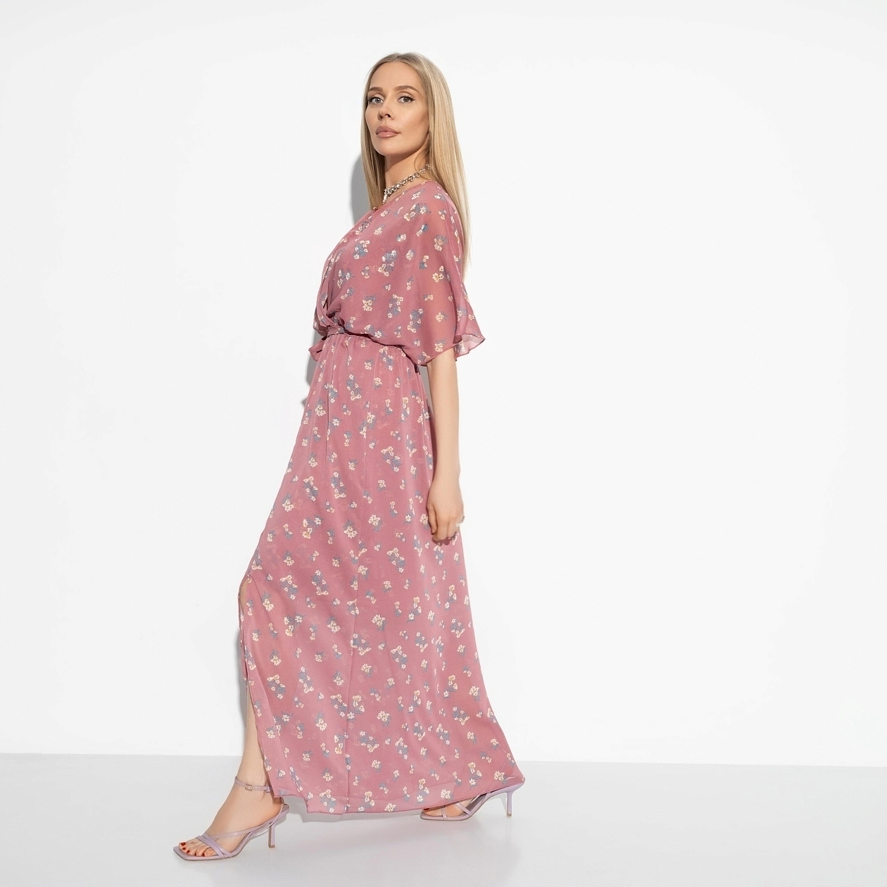 Платье Цветущая сказка (с поясом). Состав: 100% п/э