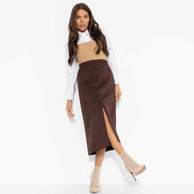 Юбка Откровенно шикарная (шоколадный мусс) 