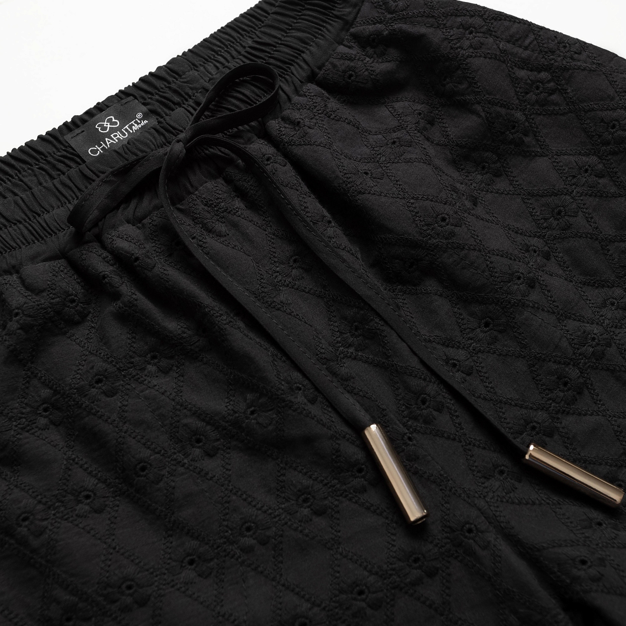 Брюки Роскошный момент (super black). Состав: 85% хлопок, 10% п/э, 5% спандекс