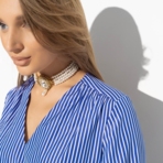 Блуза Стильный эффект. Состав: 55% хлопок, 45% полиэстер