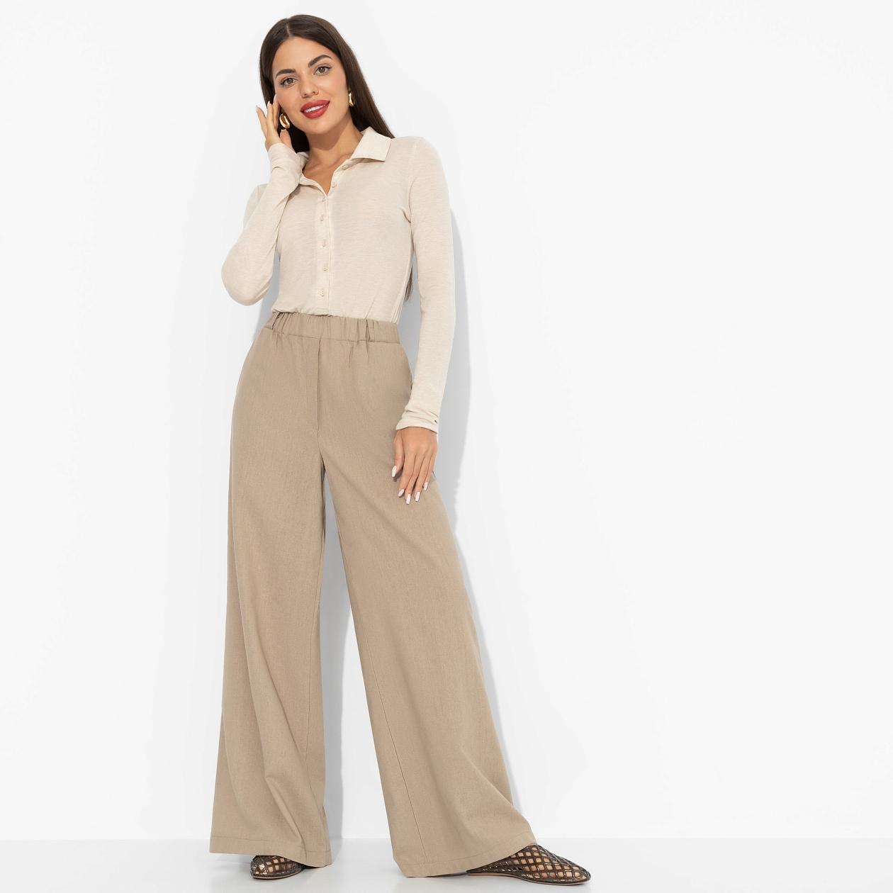 Брюки Легкость льна. Состав: 65% лен, 35% п/э