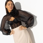 Болеро Деловой взгляд (lady, с брошкой). Состав: 100% полиэстер