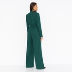 Комбинезон Ты безупречна (зелёный). Состав: 65% п/э, 30% вискоза, 5% эластан