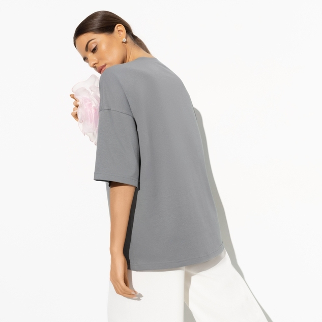 Футболка Летний каприз (с брошкой) 