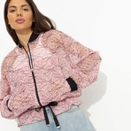 Бомбер Эпичный шик (розовый пион). Состав: 95% полиэстер, 5% спандекс