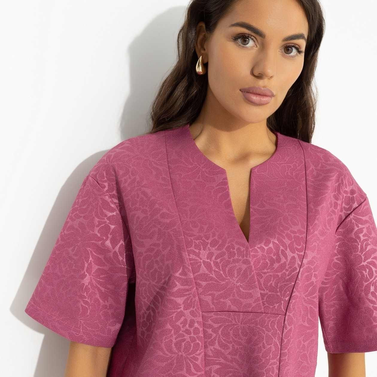 Блуза Позиция лидера (pink). Состав: 95% полиэстер, 5% спандекс