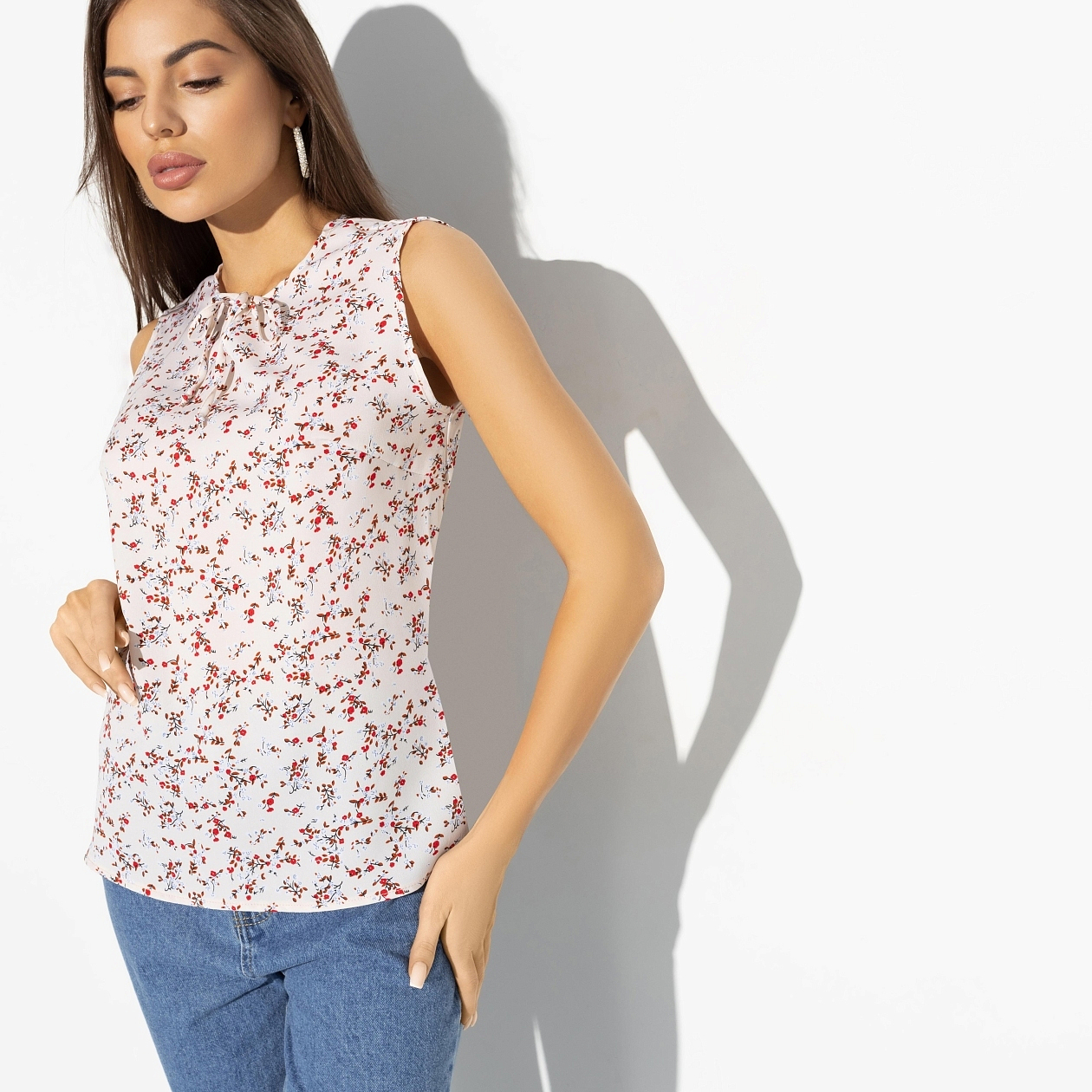 Блуза Легкое настроение (нежность). Состав: 95% п/э, 5% спандекс