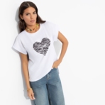 Футболка Оттенок настроения (heart). Состав: 65% п/э, 30% вискоза, 5% стрейч