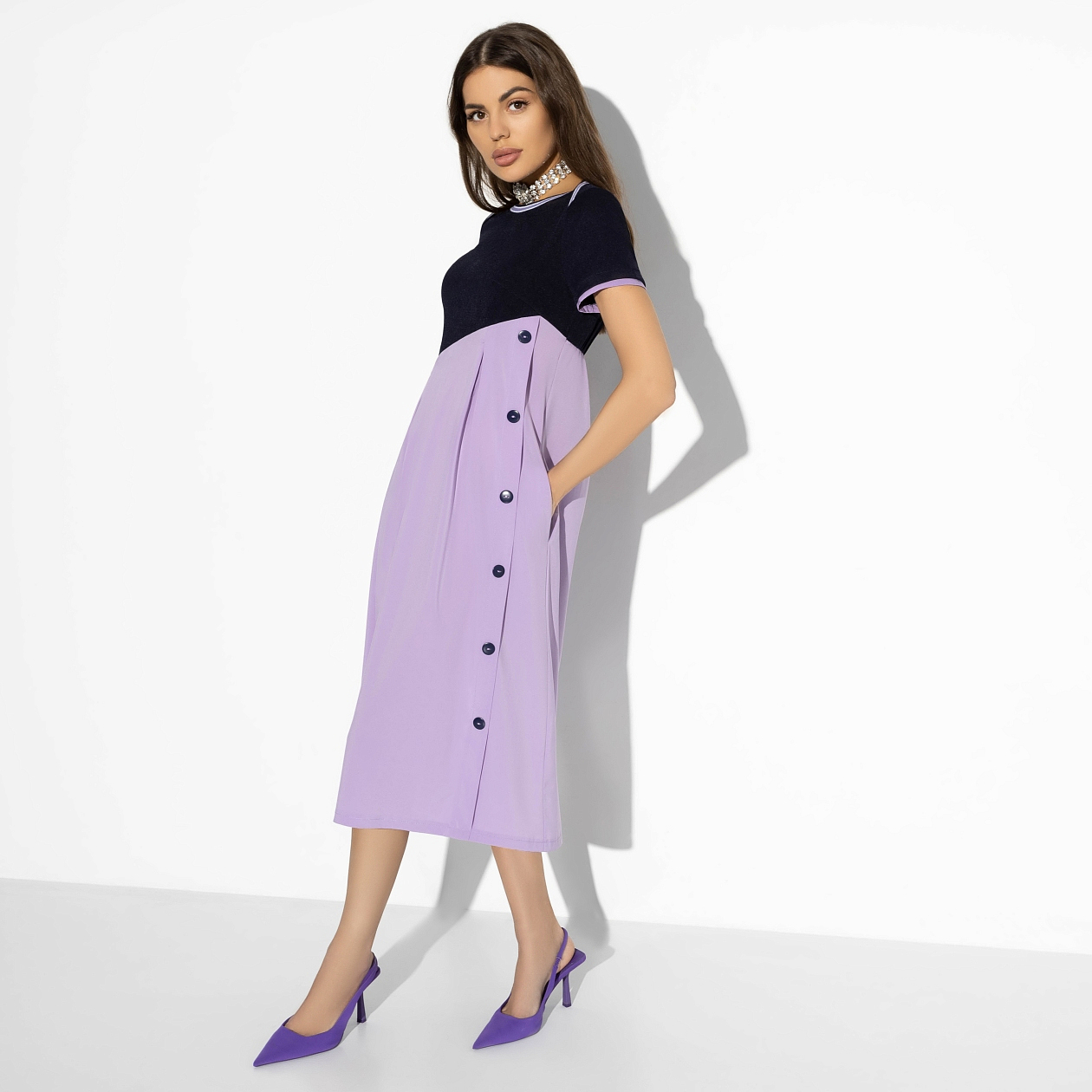 Платье Совпадение вкусов (romantic lilac). Состав: 95% п/э, 5% спандекс