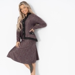 Костюм с юбкой С безупречным вкусом (2 в 1, винный). Состав: 65% п/э, 30% вискоза, 5% спандекс