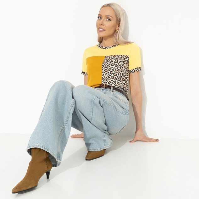 Футболка Стильное сочетание (желтая) 