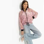 Бомбер Эпичный шик (розовый пион). Состав: 95% полиэстер, 5% спандекс