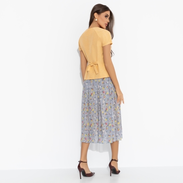 Костюм с юбкой Любовь вне правил (2 в 1, желтый) 