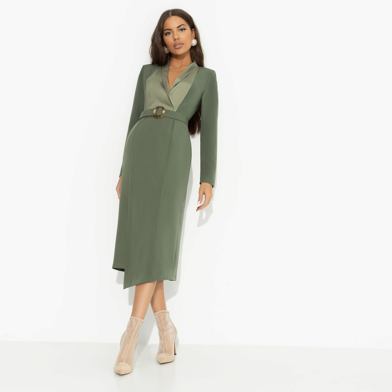 Платье Простая магия элегантности (с поясом). Состав: 95% полиэстер, 5% эластан