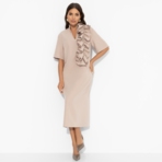 Платье Сияние глянца (nude). Состав: 95% п/э, 5% эластан