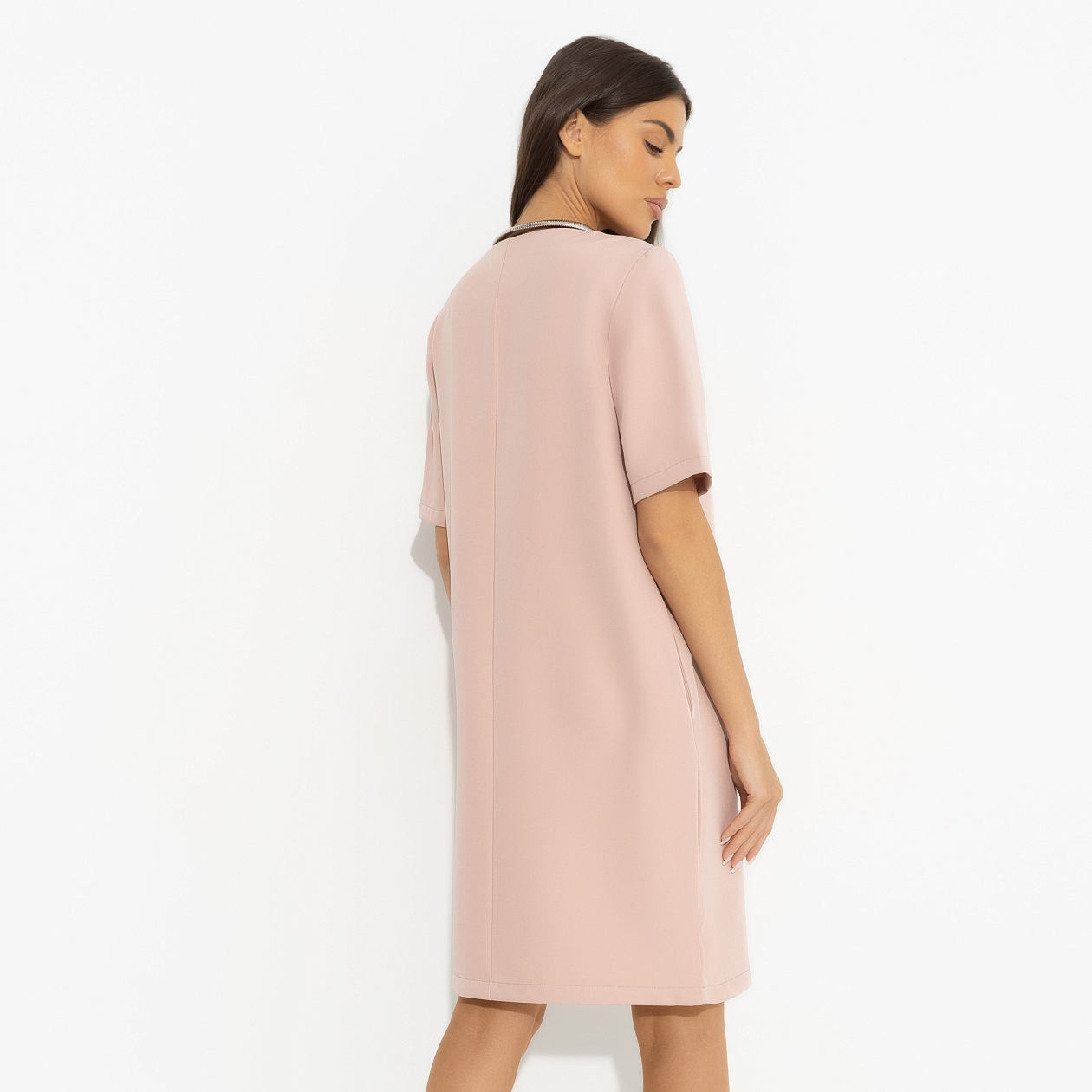 Платье Виртуальные будни (pink). Состав: 60% п/э, 37% вискоза, 3% спандекс