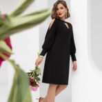 Платье Новые стандарты красоты (блэк). Состав: 96% п/э, 4% эластан