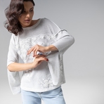 Лонгслив Образ решает (grey). Состав: 50% хлопок, 45% п/э, 5% спандекс