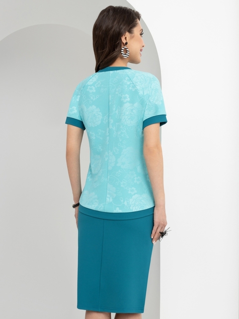 Комплект с юбкой Презентация красоты (2 в 1, бирюза) 