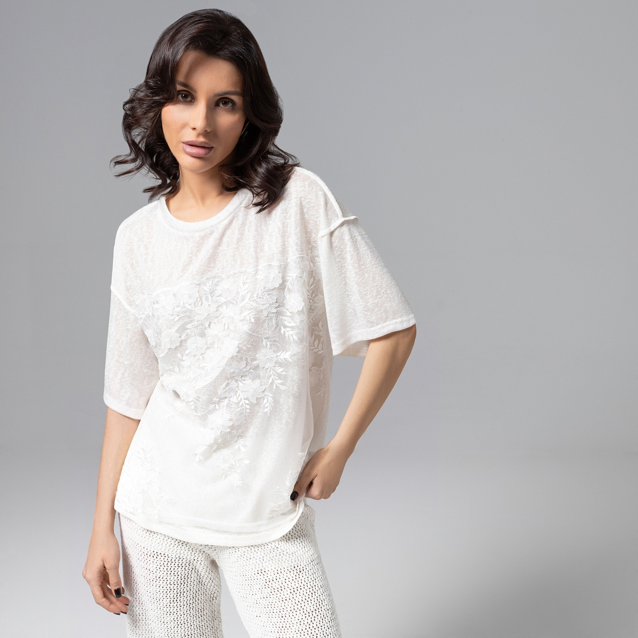 Футболка Буду тебе сниться (айвори). Состав: 65% п/э, 30% вискоза, 5% спандекс