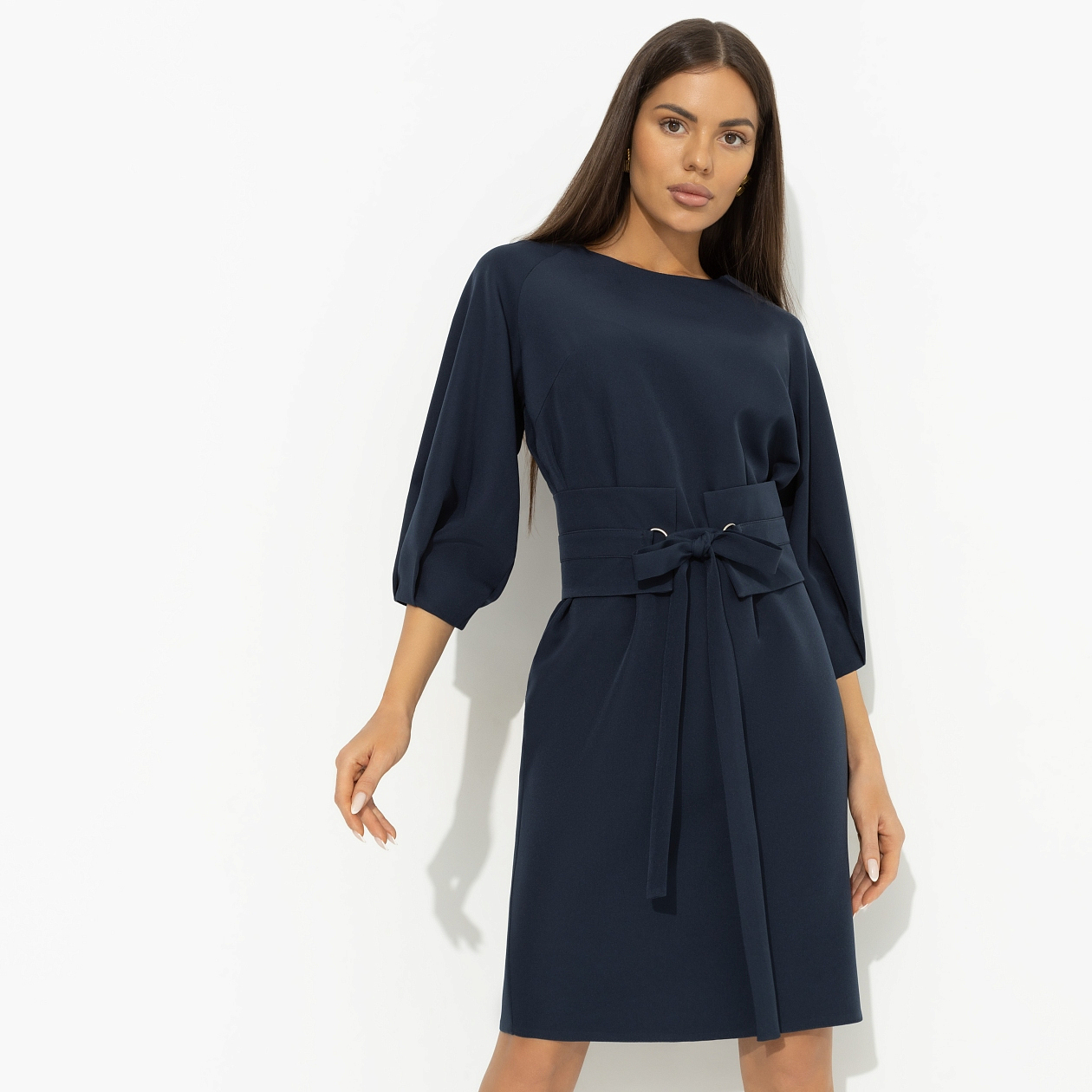 Платье Интересный подход (синий). Состав: 95% полиэстер, 5% эластан