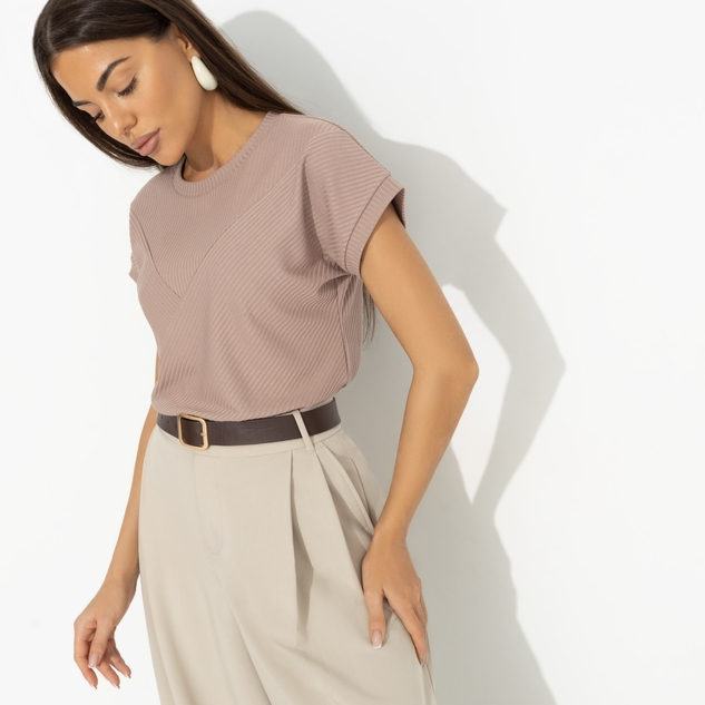 Футболка Искусство строить глазки (коричневый) 