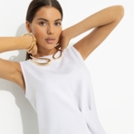 Блуза Счастье с тобой (белая). Состав: 60% полиэстер, 37% вискоза, 3% спандекс