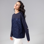 Лонгслив Образ решает (синий). Состав: 80% п/э, 15% вискоза, 5% спандекс