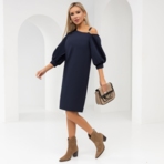 Платье Тайна шикарной красотки (дарк блю). Состав: 95% п/э, 5% эластан