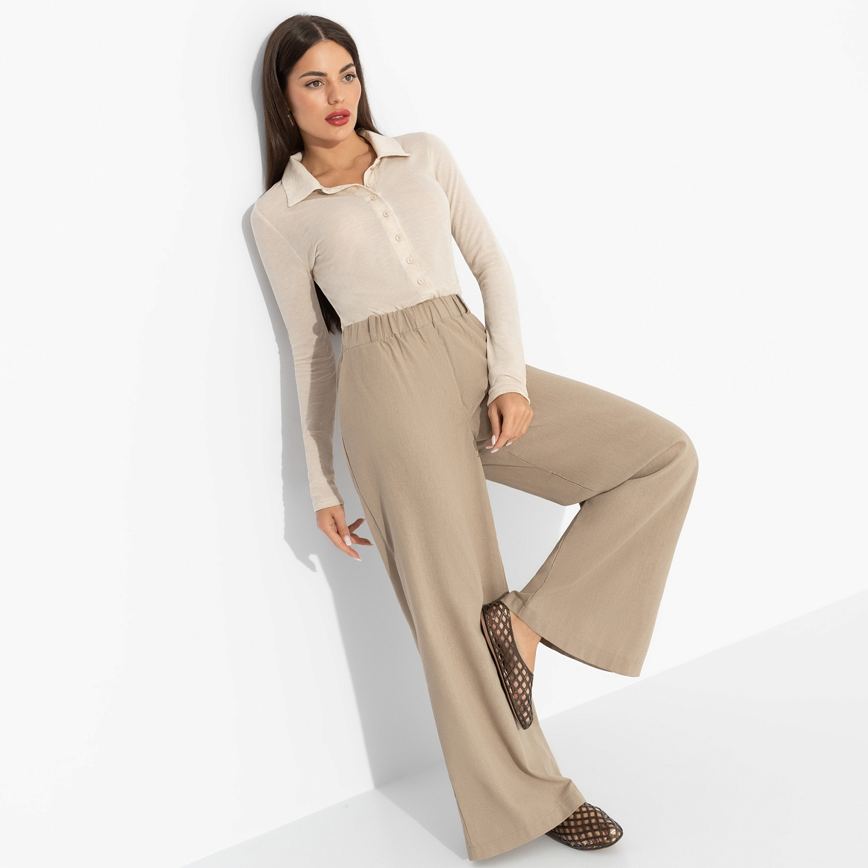 Брюки Легкость льна. Состав: 65% лен, 35% п/э