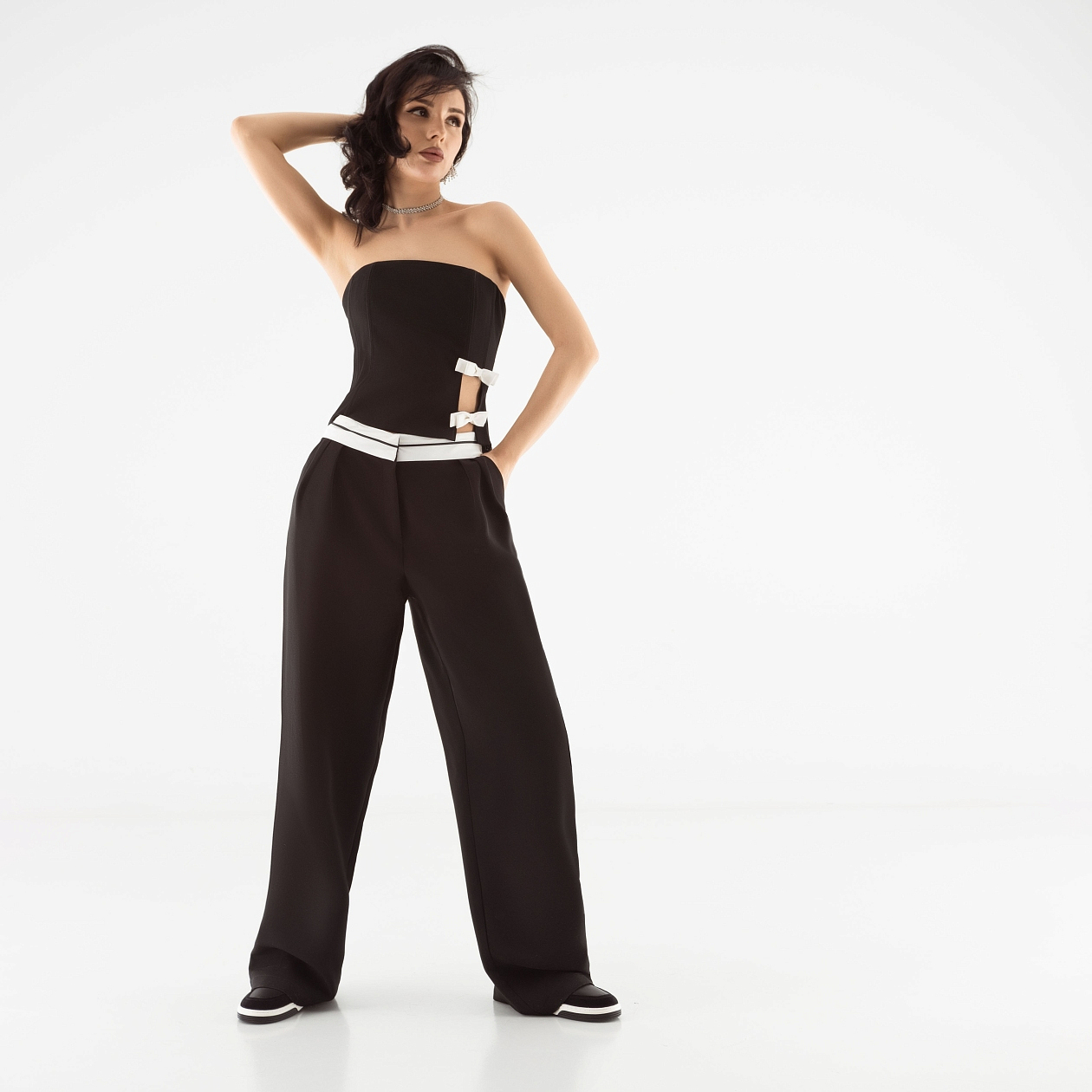 Брюки Стильная действительность. Состав: 60% п/э, 37% вискоза, 3% спандекс