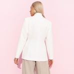 Жакет Дерзкий силуэт (белый). Состав: 95% полиэстер, 5% эластан