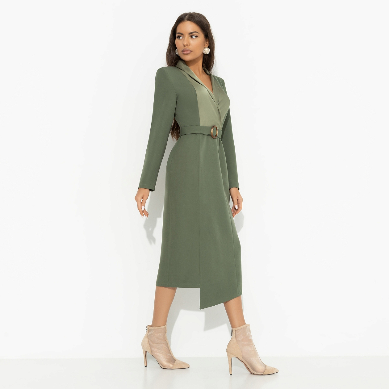 Платье Простая магия элегантности (с поясом). Состав: 95% полиэстер, 5% эластан