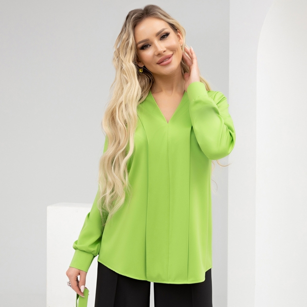 Блуза Твой личный манифест (сочное яблоко, с поясом) 