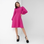 Платье Тонкость стиля (rose, с поясом). Состав: 95% п/э, 5% эластан