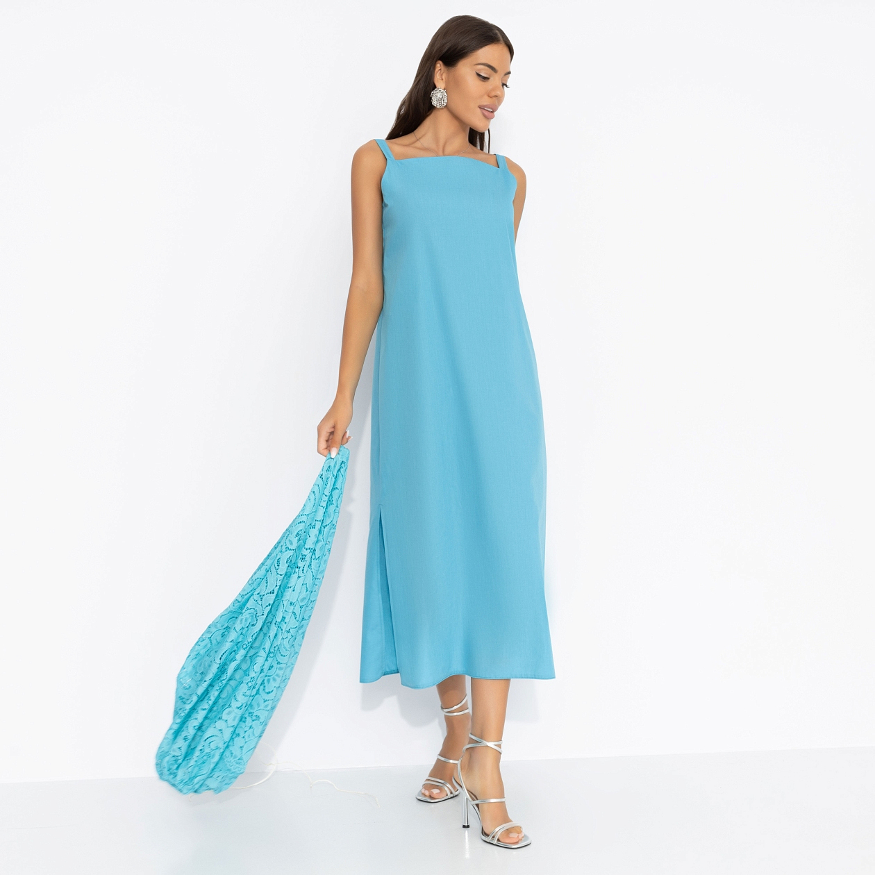 Двойка Цвет нежности (turquoise, 2 в 1). Состав: 65% п/э, 30% вискоза, 5% эластан