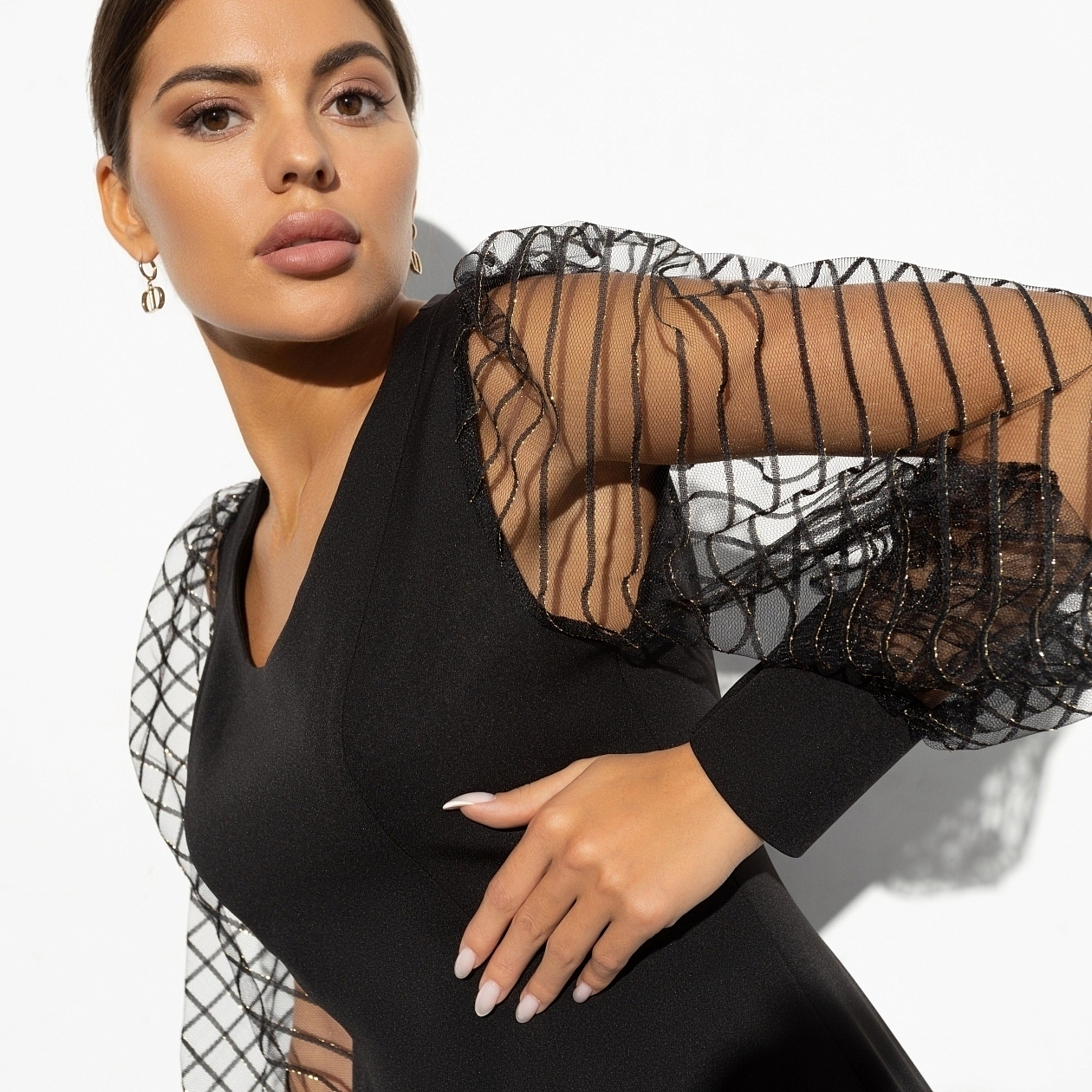 Платье Таинственная незнакомка (black). Состав: 95% полиэстер, 5% эластан