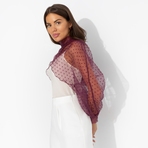 Болеро Деловой взгляд (бордовое, с брошкой). Состав: 100% полиэстер