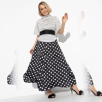 Комплект с юбкой Восторг очарования (леди, 2 в 1, с поясом). Состав: 95% п/э, 5% спандекс