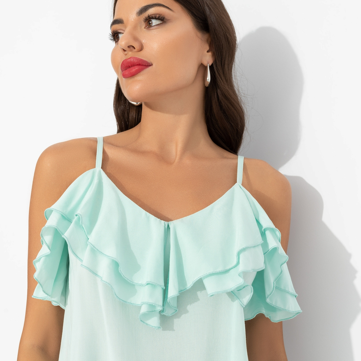 Смотри не засмотрись (мятный). Купить женский Топ оптом от производителя.