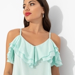 Смотри не засмотрись (мятный). Купить женский Топ оптом от производителя.