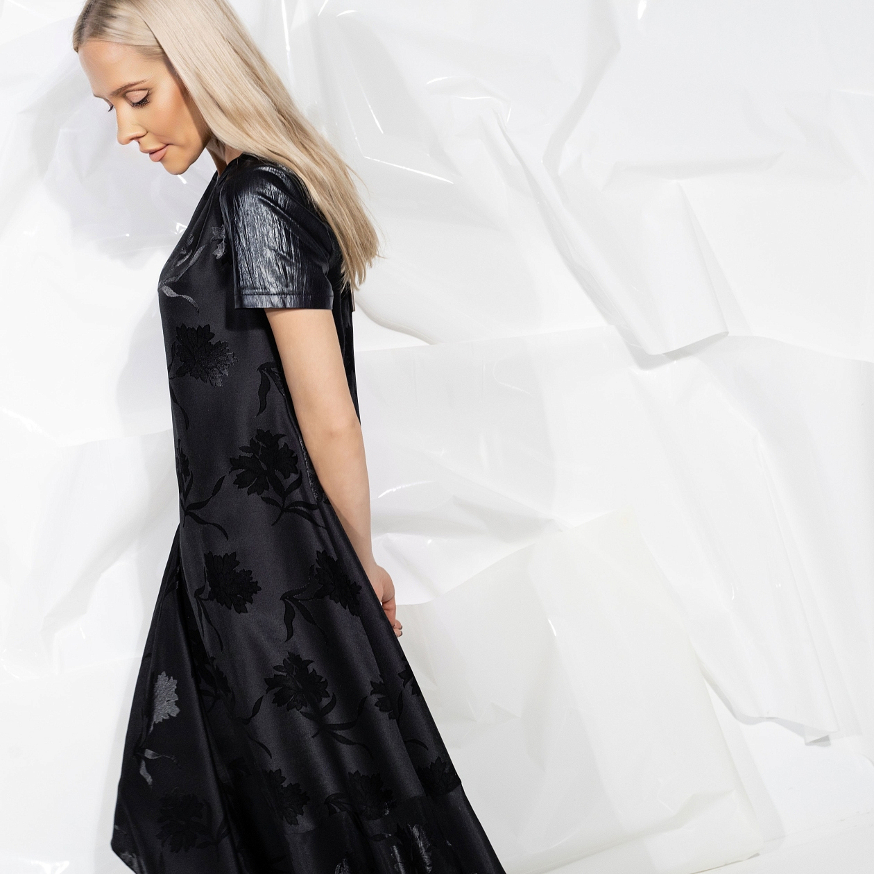 Платье Модный импульс (new). Состав: 68% п/э, 30% хлопок, 2% спандекс