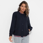 Бомбер Любуйся мной (синий). Состав: 60% полиэстер, 37% вискоза, 3% спандекс